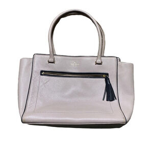 Kate Spade Leather Tan Beige Double Strap Chester Street Allyn Satchel Handbag